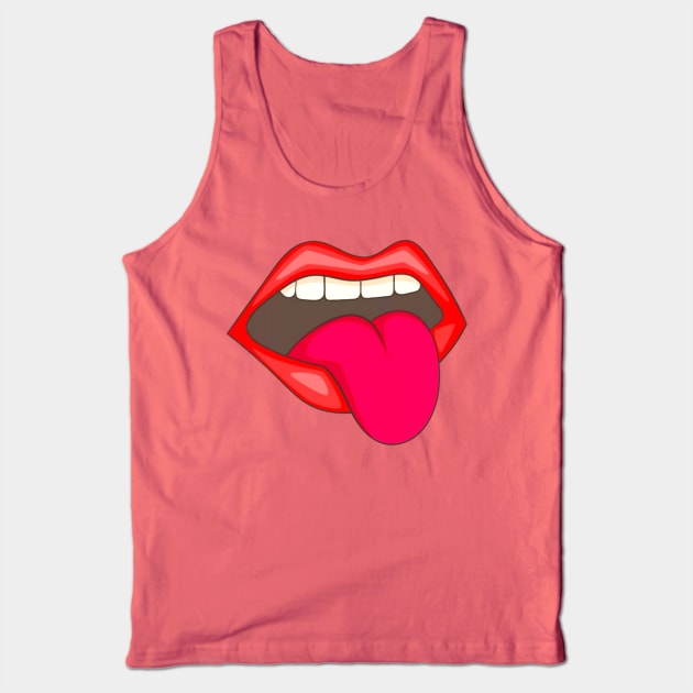 Tongue Art Tank Top by JHGroup